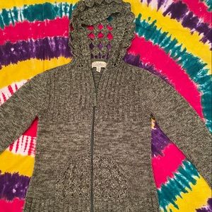 Crochet zip up sweater